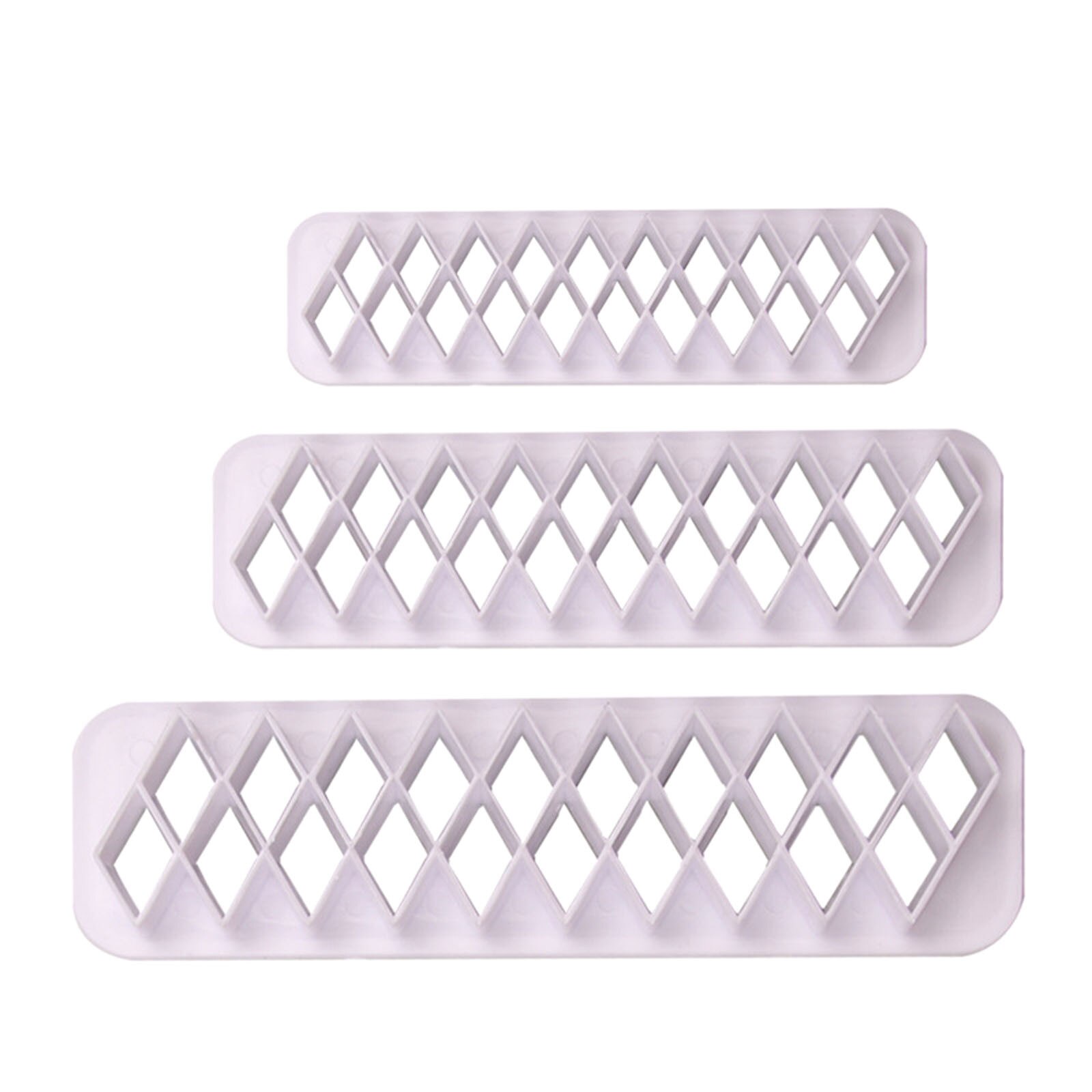 3 Pcs Cookie Cutter Set - Square Cake Fudge Cutter - Geometric Pattern DIY Baking Tools: A