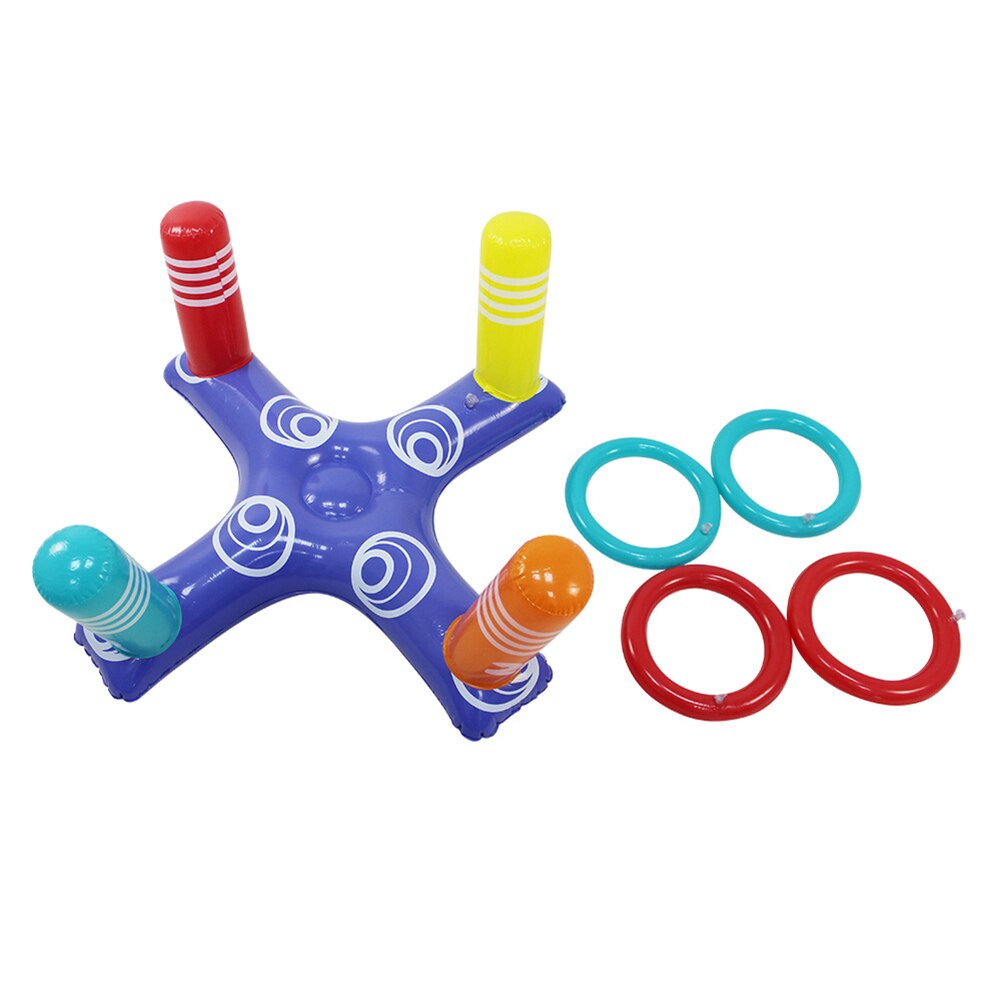 80*40 Pvc Opblaasbare Cross Ring Toss Spel Met 4 Cirkels Water Drijvende Gooien Ring Spelen Zwembad Fun outdoor Sport Speelgoed
