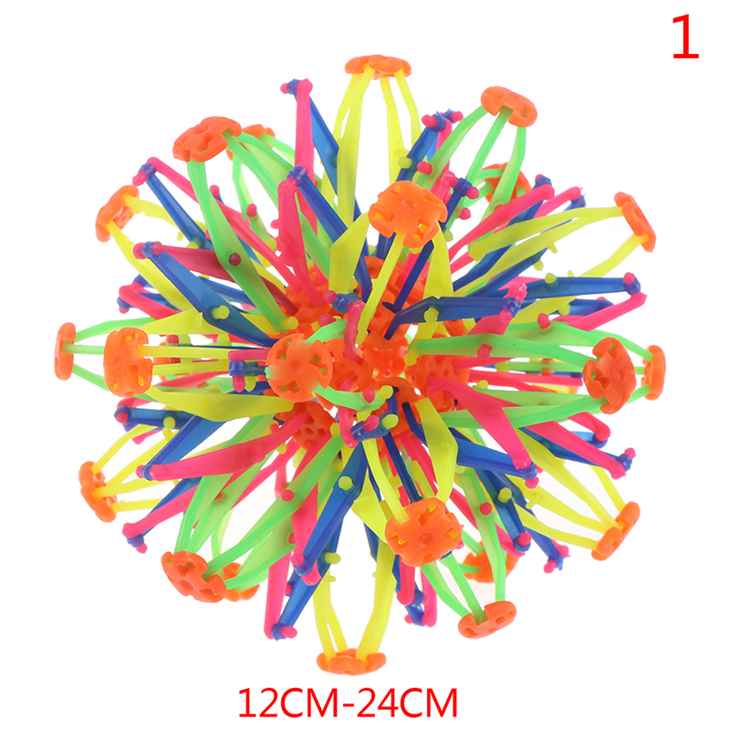 Telescopic Ball Children's Magic Outdoor Flower Ball Throwing Ball Kick-off Stretching Flower Ball Parent-child Interactive Toy: WHITE