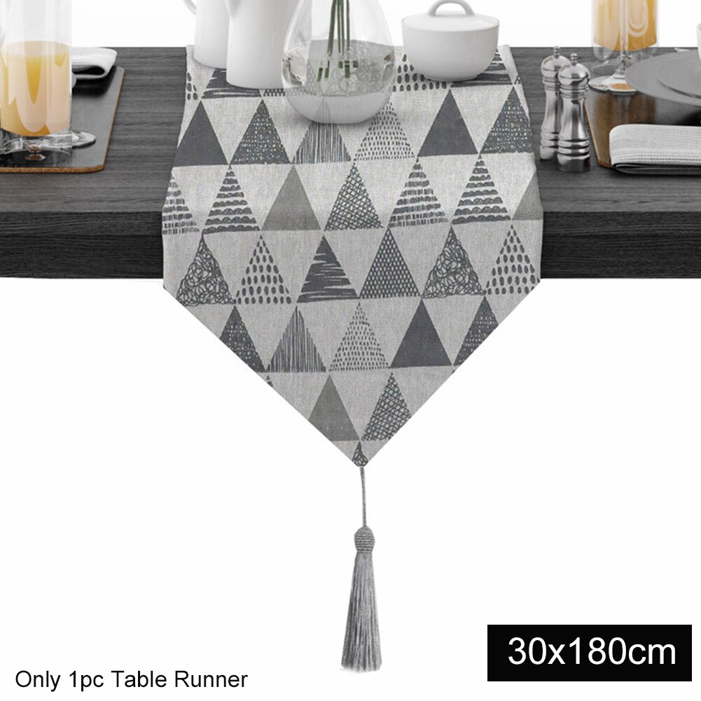 Daily Reusable Kitchen Nordic Style Living Room Table Runner Printed Soft Home Decor Cotton Blend Dining Tabletop Wedding Party