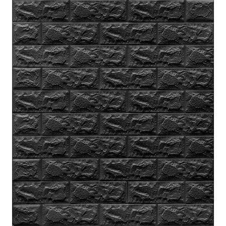WALL SELF ADHESIVE FLEXIBLE BLACK COLOR BRICK WALL... – Grandado