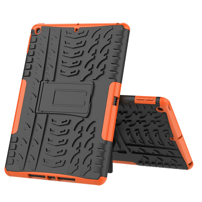 Til ipad air 1 etui, ipad 5/6th gen 9.7 tommer panseret etui, kraftigt cover til ipad 9.7, tpu+pc panseret stativ 2 tablet etui