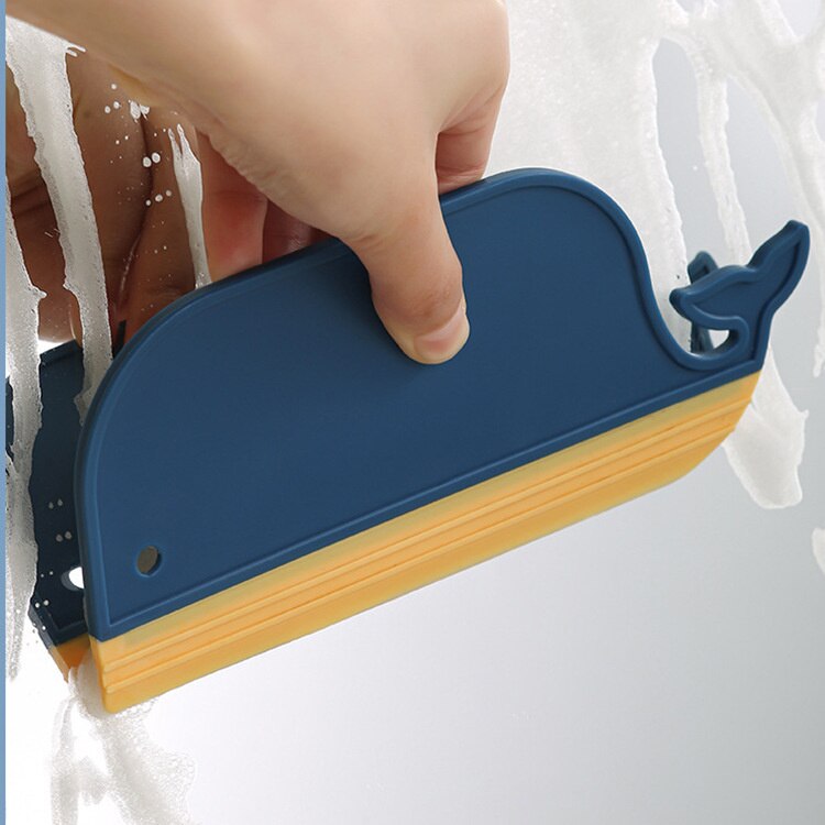 Mini Whale Wiper Glass Cleaner Kitchen Cleaning Tool Bathroom Mirror Wipe Toilet Hand Wash Countertop Cleaning Brush Car