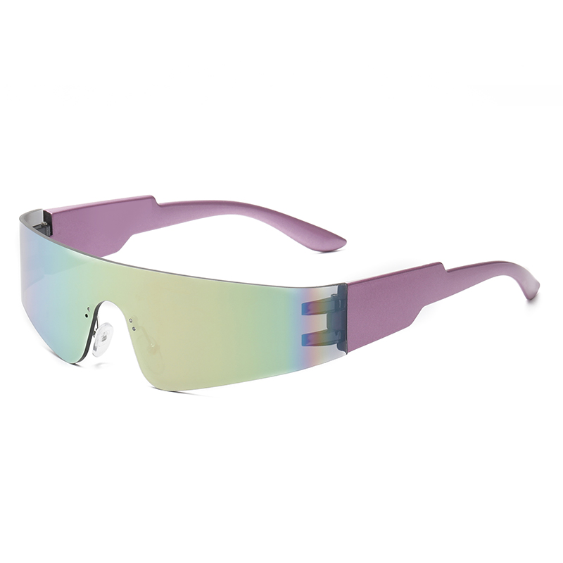 Gafas de sol Punk de una pieza para ciclismo, gafas de sol con espejo Y2K para mujer, gafas envolventes de los años 2000, gafas de