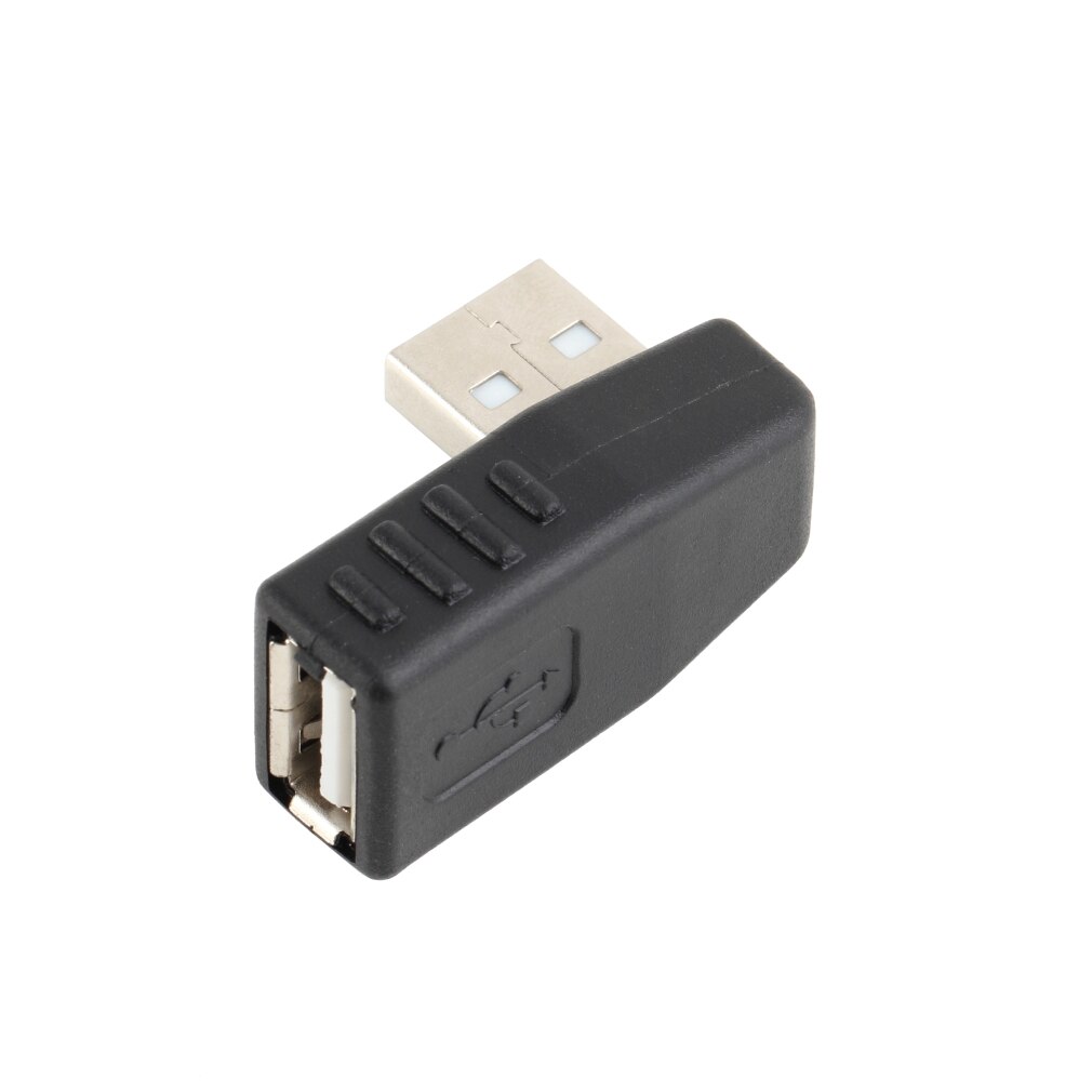 USB-A male to USB-A FeMale Adapter Right Angle USB 2.0 A Male Female Extension Adapter Connecter for Laptop PC Black