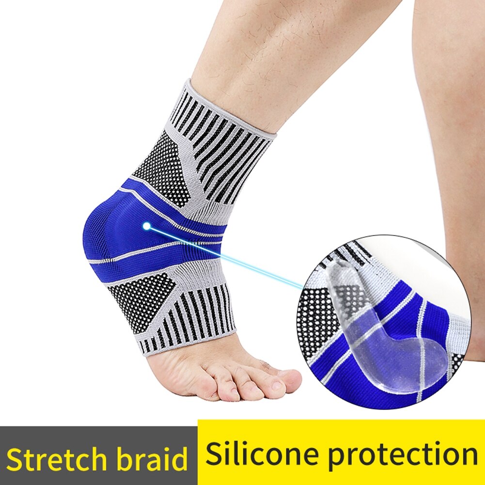 Ankle Support Brace Compression Sleeve With Silicone Gel Reduce Foot Pain Relief From Plantar Fasciitis Ankle Wrap