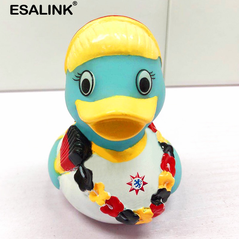 ESALINK 7.5CM Baby Bath Toys Rubber Duck Garland Girl Duck Baby Bath Tub Collection Home Party Decoration