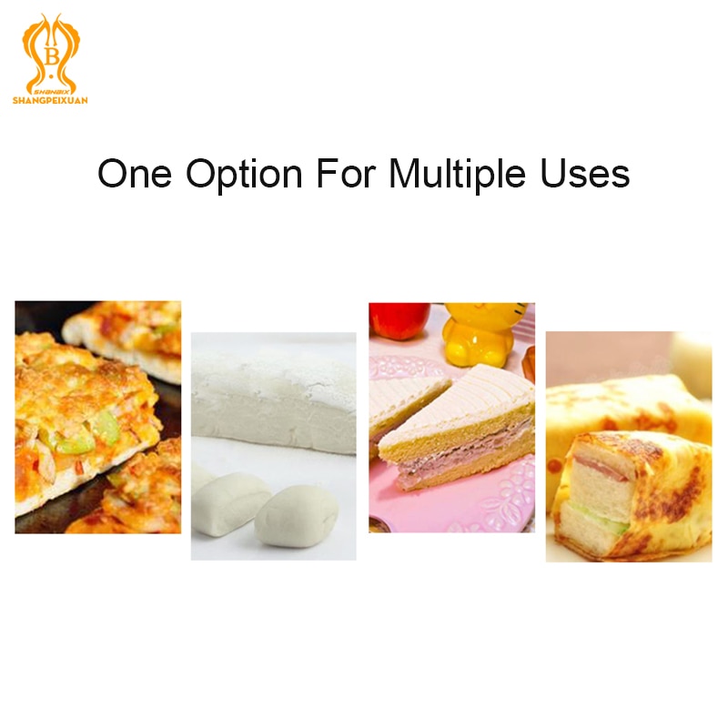 SHANGPEIXUAN Stainless Steel Pizza Cutter Portion Maker Food Scrapers Rubber Handle Cut Knife Dough Pastry Scrapers Chopper