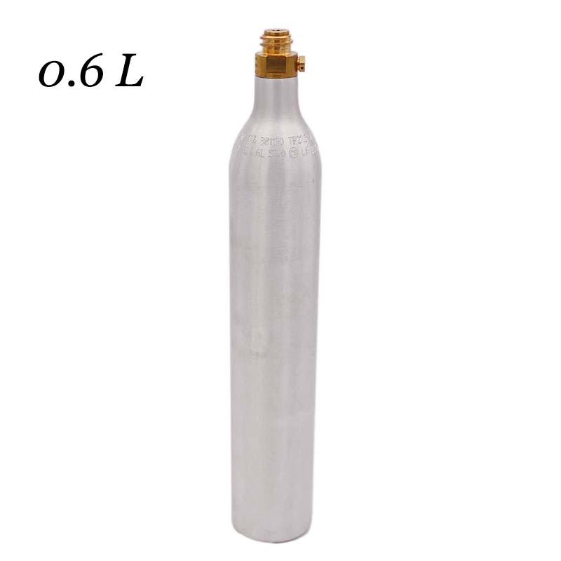 0.6L Soda Water Cilinder Co2 Fles Tank met Klep Tr21 * 4 150BAR/2250PSI Hoge Druk Soda Water Tank