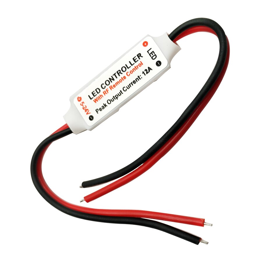 Dc 12v rf 10 -nyckel hona hane på/av-kontakt anslutningskabel för vit varmvit led-strip-ljuslampa dc led-kontrollomkopplare