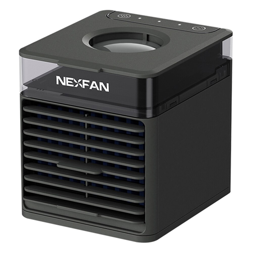 Summer Cooling Fan UV Light Mini LED Air Conditioner Home Office School Air Purifier: Black