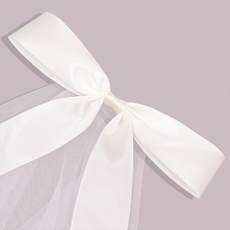 Haar Sluier Met Clips Handgemaakte Bruiloft Accessoires Engagement Hairwear Wit Ivoor Hoofdtooi Verkoop Boog Knoop Bruidssluier