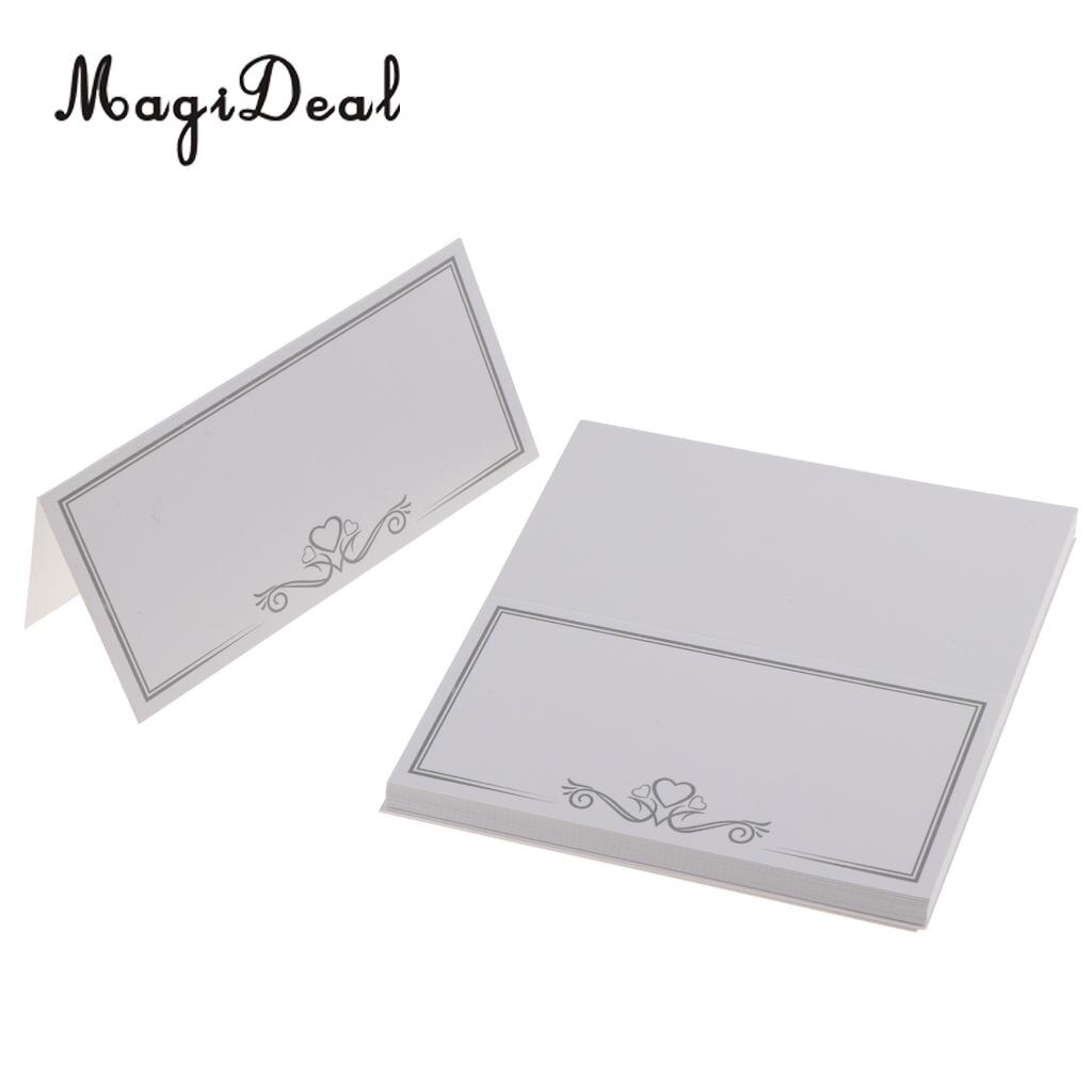 25x Vintage White Blank Place Name Card Wedding Table Card Party Supplies