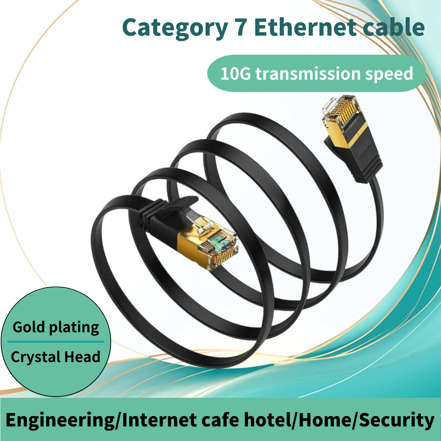CAT7 Ethernet Cable Network Internet Lan Cable PS 4 Router RJ45 Cable