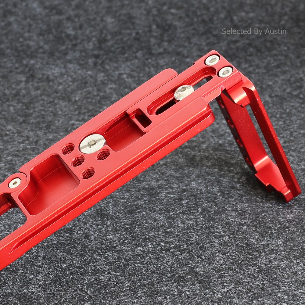 Alum Quick Release L Plate Bracket w Hand Grip Red For Canon EOS R ARCA SWISS SUNWAYFOTO BENRO