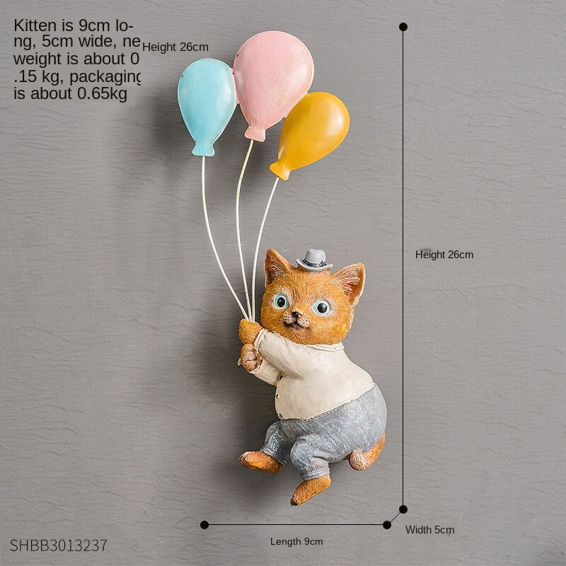 Nordisk heminredning djur ballong sovrum dekor stor harts hantverk vägghängande 3d giraff ballong piggy kanin räv: Katt