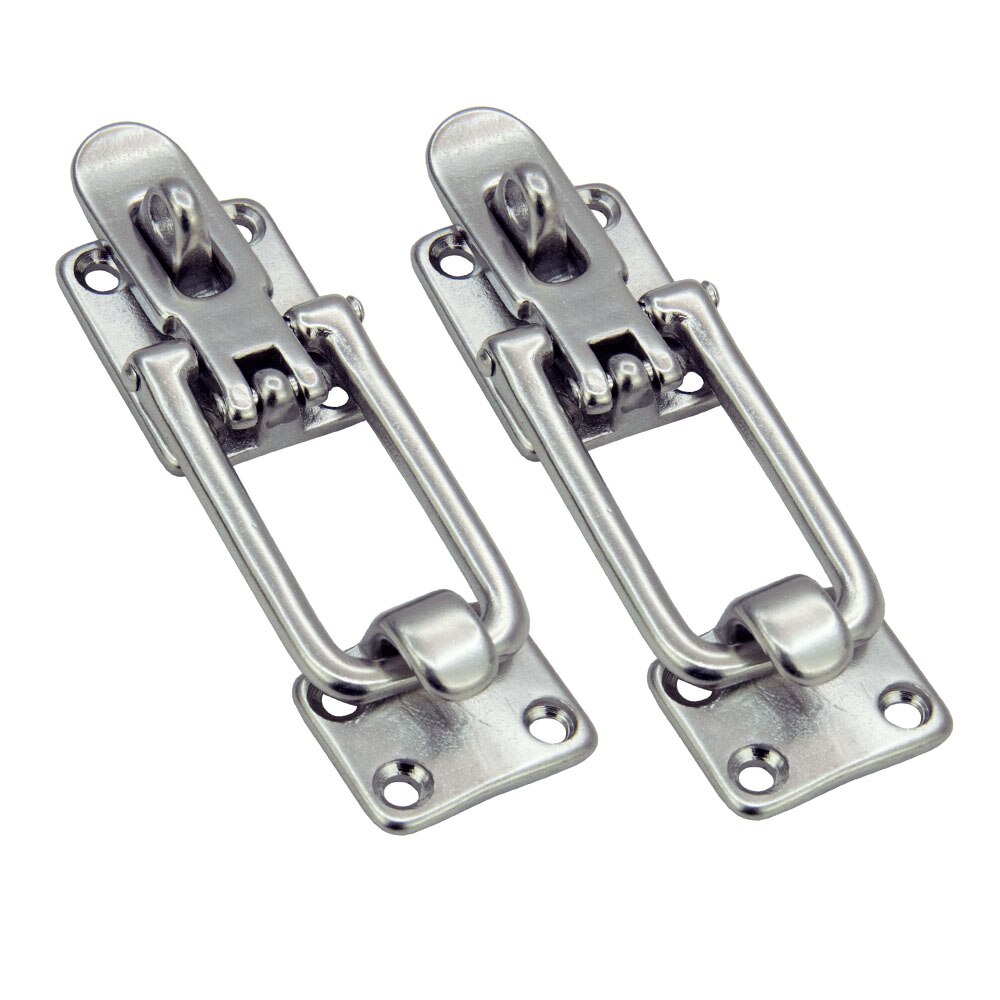 Marine Locker Hatch Deck Lock Hasp 316 Stainless Steel Lockable Hold Down Clamp Anti-Rattle Latch 2PCS