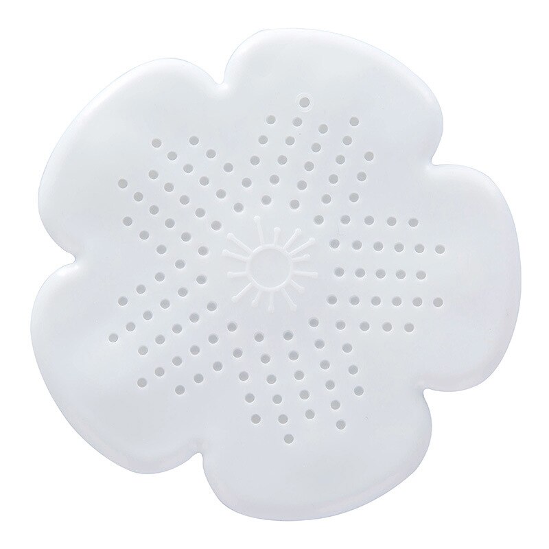 Scurgere chiuveta de bucatarie in forma de floare dispozitiv de prindere a parului din silicon dop de baie sitatoare capac de dus filtre pentru chiuveta scurgere de podea: Alb