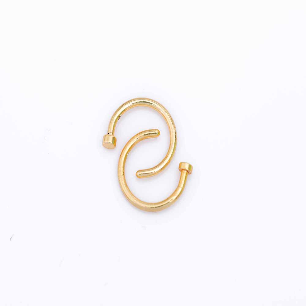 IPARAM 1pc nostrils 8-color nose nail ring nose ring ring body false puncture puncture for women: Gold