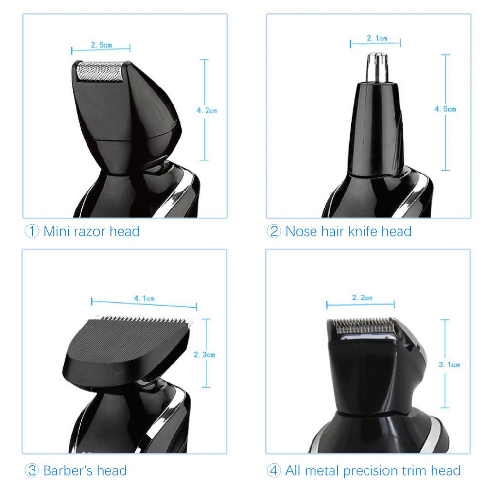 Hårklipper menn trådløs elektrisk skallet hode barbering skjeggtrimmer etterbehandling hårklippemaskindrakt