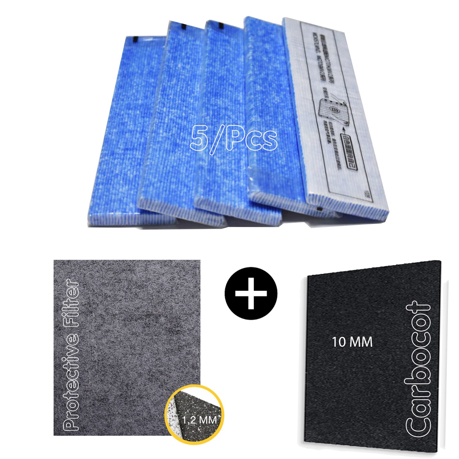 5 -10/stück einstellen DaiKin Filter MC70L / MCK75JVM-K Luftreiniger + 10MM Aktivkohle Filter + silber Ionen Schutz + Anti Staub