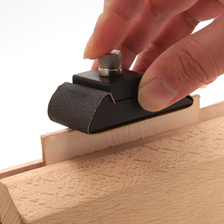 Herramientas de cuero hechas a mano, bloques de lijado de cuero de sándalo, Clips de lijado, herramientas de lijado, papel de lija, bloques de pulido