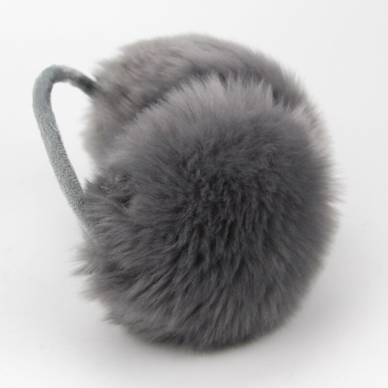 Plush Female Winter Earmuff Warm Lovers Ear Warmer Plush Plain Teenage Student Mother Girl Ear Muffs: Gray