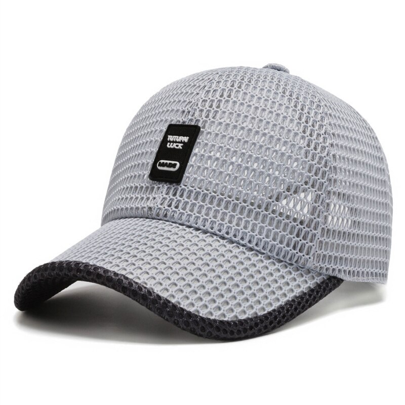 [Northwood] Mannen Mesh Baseball Cap Ademend Zomer Caps Papa Hoed Outdoor Vissen Hoeden Bone Gorras Snapback Trucker cap: light grey