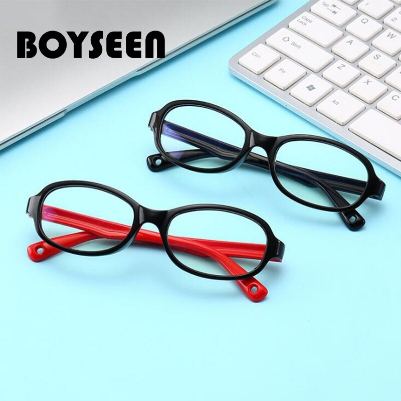 Boyseen dreng og pige anti-blå børne optiske briller silikone børn flad spejl briller stel briller 005
