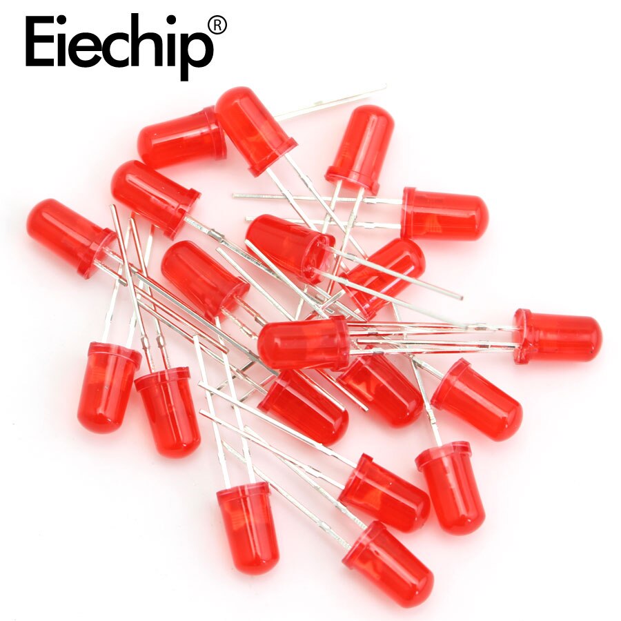 100Pcs F5 5MM LED Diode Light Red/Yellow/Blue/White/Green Led diode Assorted Kit 5mm leds light-emitting electronic diy set