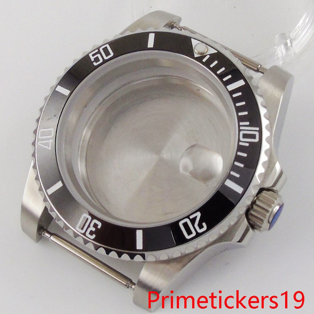 BLIGER men watch case fit NH35 sapphire stainless steel top automatic movement: E