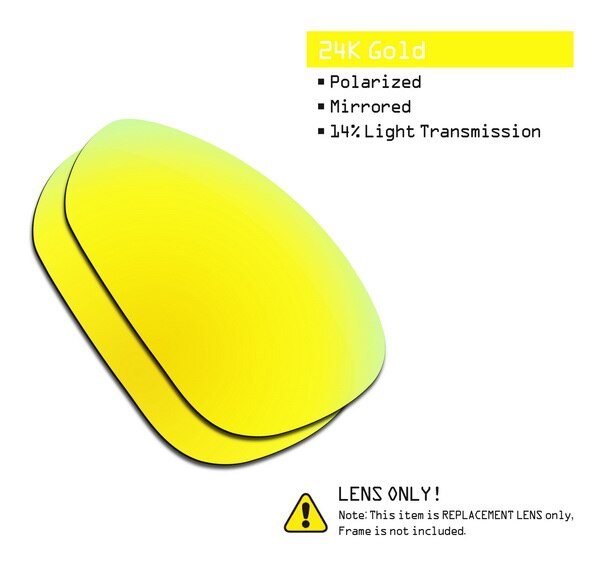 SmartVLT Vervanging Lenzen Gepolariseerde voor Oakley Crosshair 1.0 (2005) Zonnebril-Meerdere Paren Verpakt: 24K Gold-ShieldCoat