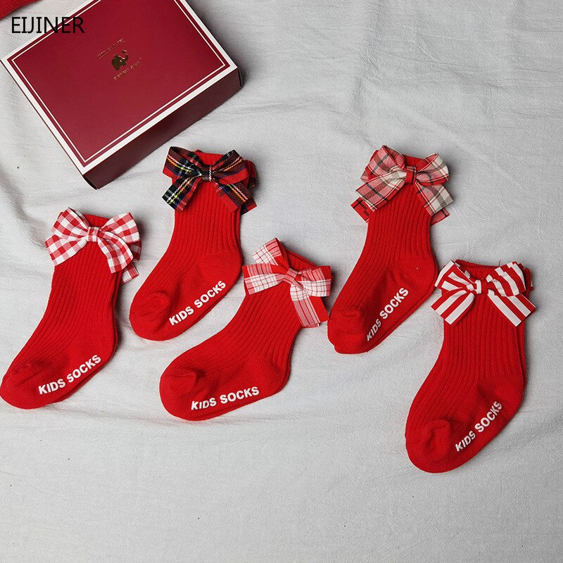 neue Frühjahr Baby socken freundlicher Bogen-knoten Socken Herbst Baby Mädchen Socken Kleinkind Kleinkind nicht-Unterhose Boden socken