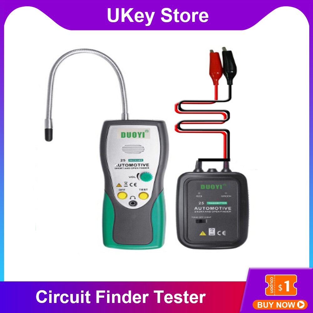 DY25 Cable Tracker Automotive Short Open Circuit Finder Tester Car Circuit Scanner Open &amp; Short Dc Circuit Tester EM415PRO: Default Title