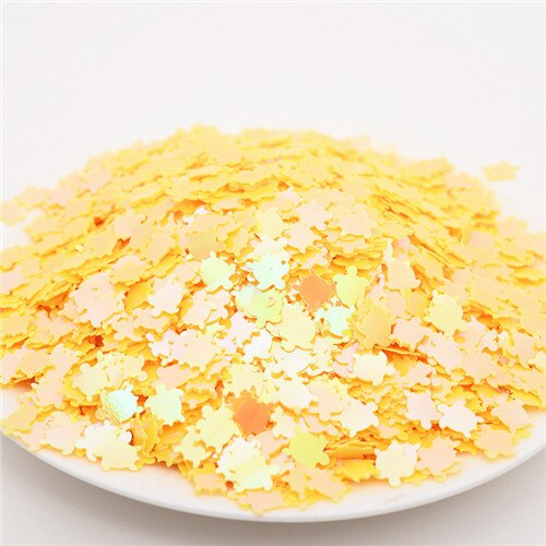 20g 7*8mm Sea turtle Tortoise Shape Loose Sequins PVC Paillettes For Craft Scrapbook Decoration Shaker Card DIY Accessories: AB yellow