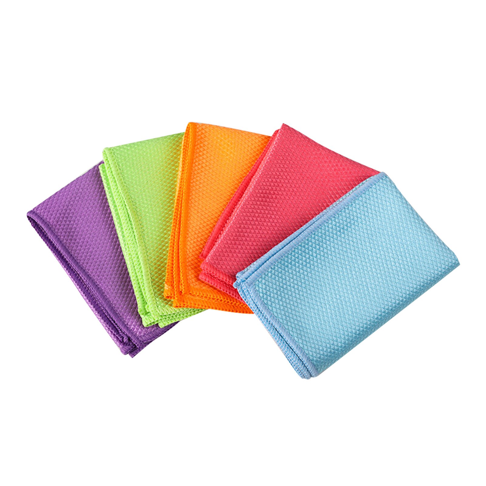 Soft Lint Free Glass Cleaning Cloth Microfiber Household Fish Scale Rag Kitchen Mirrors For Windows Cars Dishcloth Traceless
