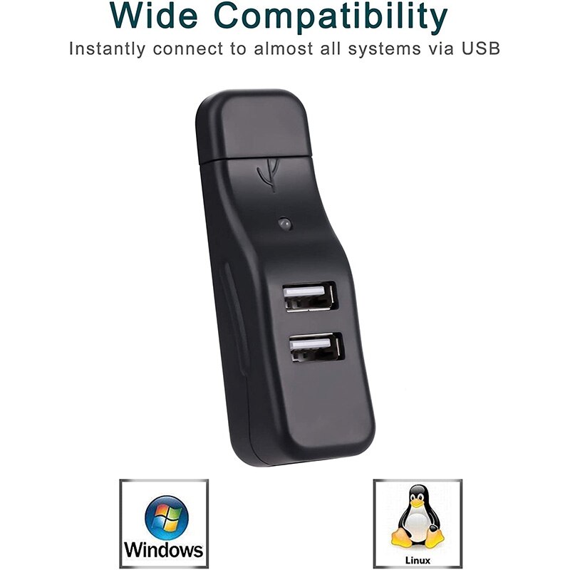 Hub USB de 4 puertos, Mini concentrador de datos USB 2,0 pequeño portátil, para PC, portátil, Notebook PC, XPS, IMac y más