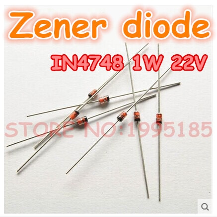 100pcs/lot IN4748 1W 22V 1n4748 4748 Zener diode
