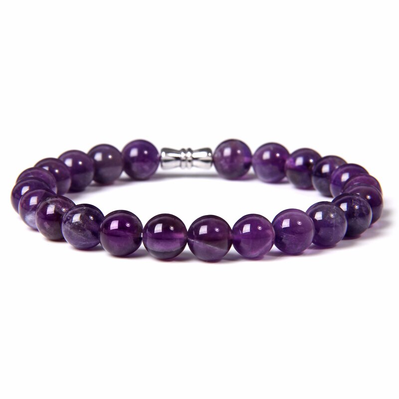 Vrouwen Paars Natuurlijke Droom Amethisten Quarzt Kristal Steen Armband Sieraden Lucky Vriend Voor Haar Handgemaakte Armbanden