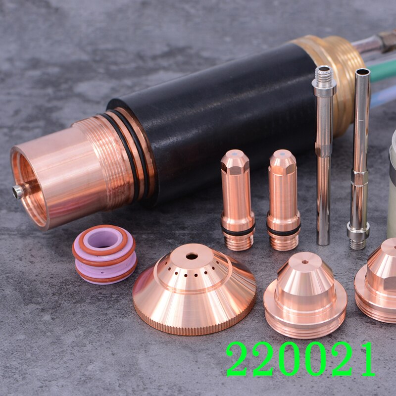 CNC plasma cutting machine accessories 200A electrode 220021 nozzle 020608 protective cap 020424