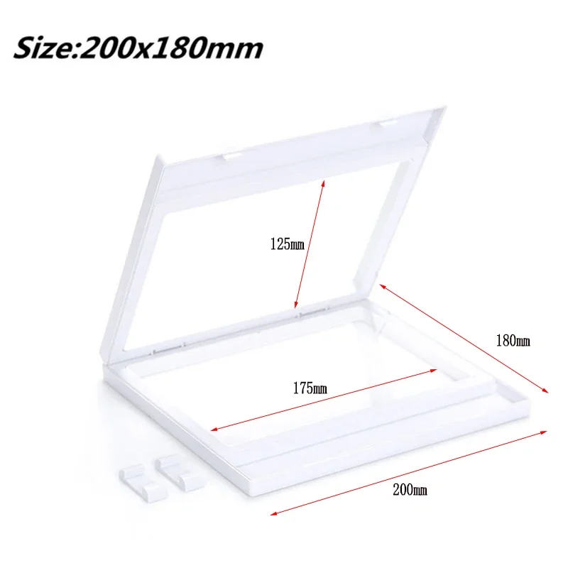 3D Floating Picture Frame Shadow Box Jewelry Display Stand Ring Pendant Holder Protect Jewellery Stone Presentation Case: Brown