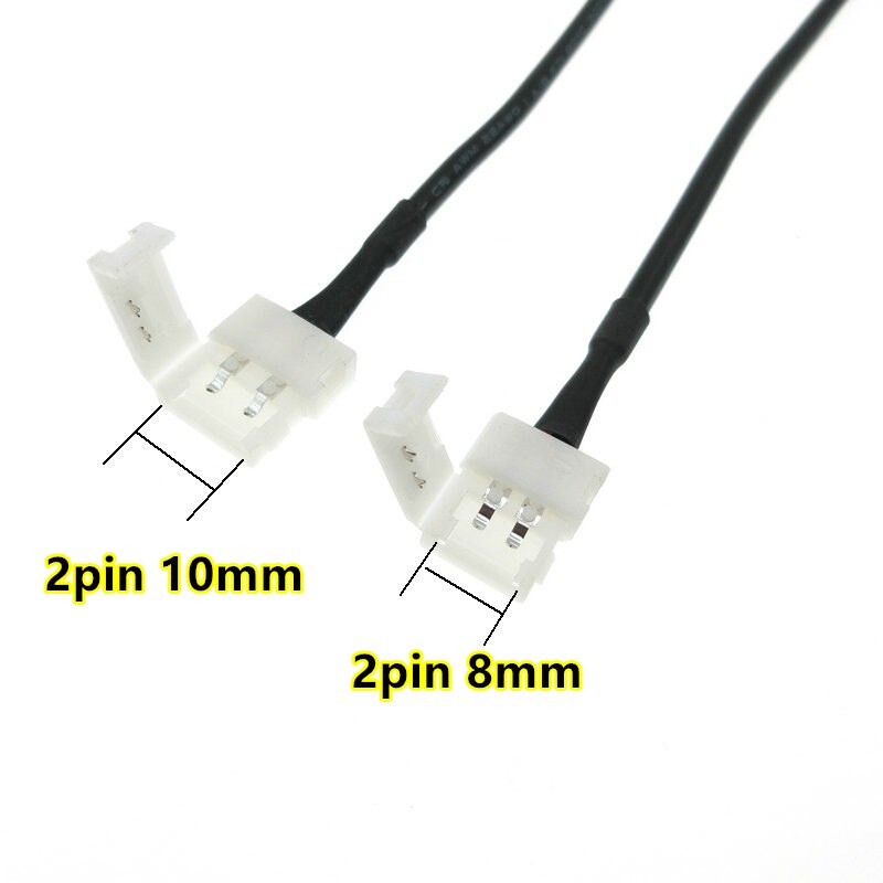 USB LED Strip Connector 2pin 8mm/10mm voor 5 V LED Strip 5 stks/partij. Hoeft Solderen