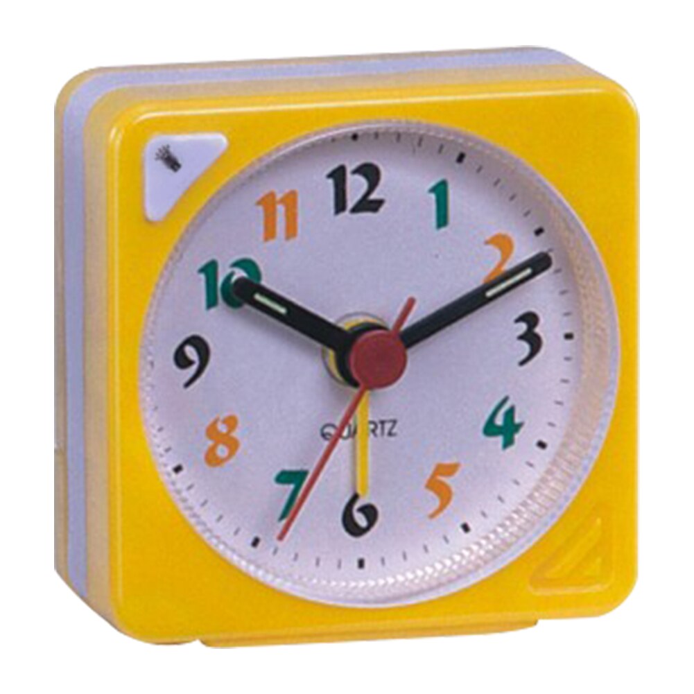 Plastic Nightlight Non Ticking Bedroom Mini Snooze Travel Desktop Battery Operated Home Decoration Alarm Clock