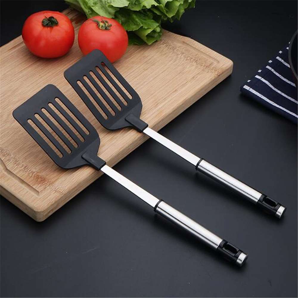 Slotted Nylon Turner Non-Stick Spatula Heat Resistant Fish Slice Flipper Household Kitchen Tool