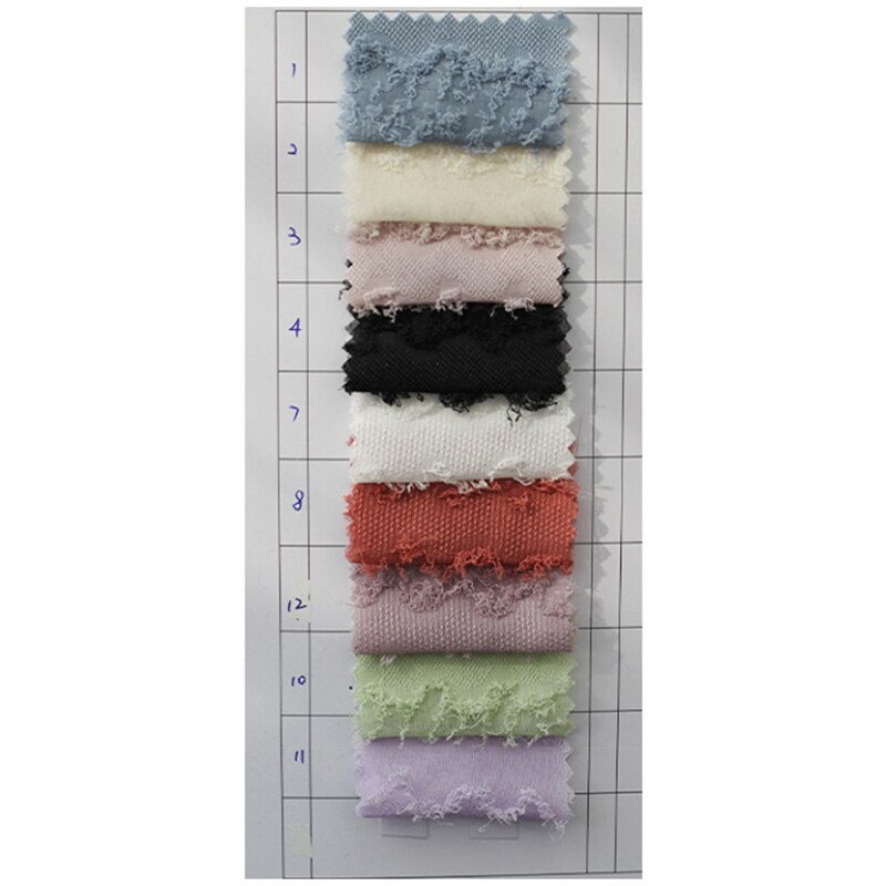 Tela de gasa Jacquard para camisas de vestir, tejido suave liso Beige a rayas, rojo, Azul, Blanco, Negro, Rosa, Verde, por metro