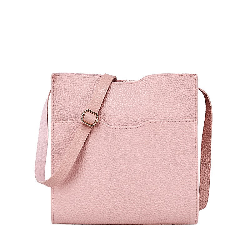 Kvinder solid lille pakke skulder besked crossbody taske fritid hipster ensfarvet mobiltelefon taske pu taske håndtaske