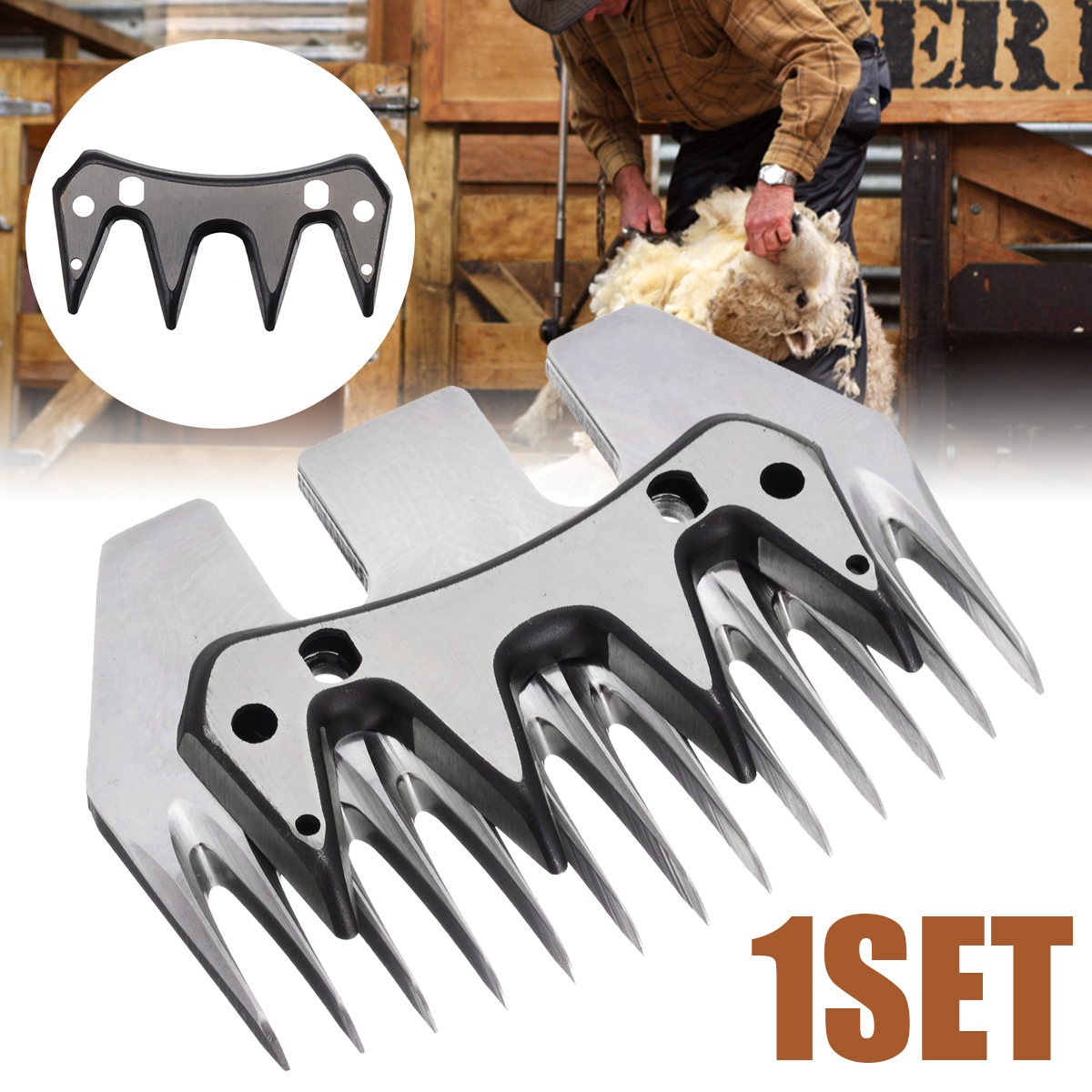 Sheep Shearing Blade Stainless Steel Straight Blade Sheep Shearing Blade Livestock Grooming Clipper For Animal Grooming