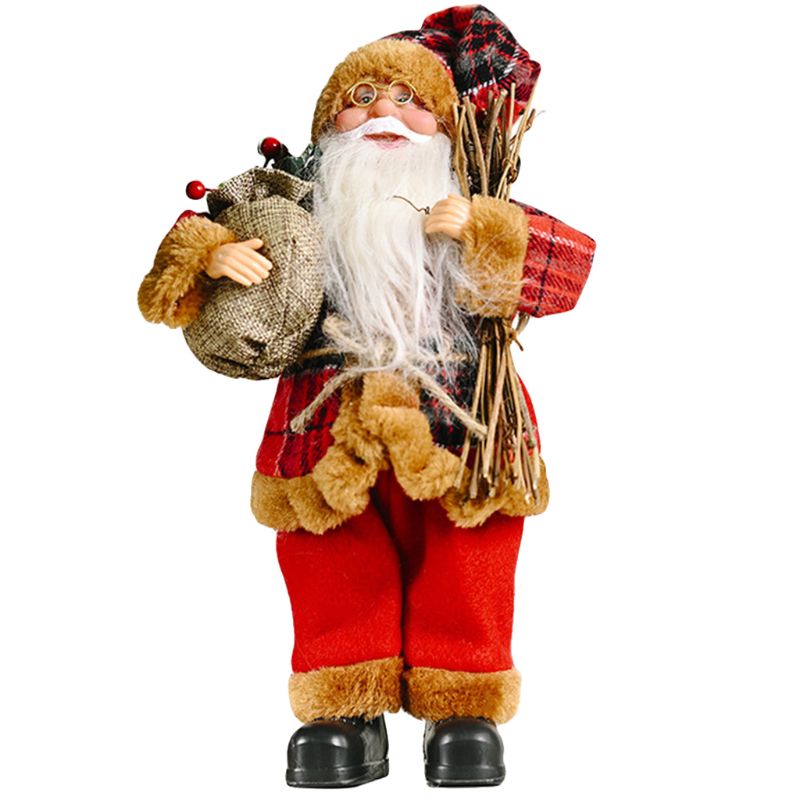 Jul julemanden dukke festlige festartikler håndlavet år børn børn legetøj xmas dekorationer: B
