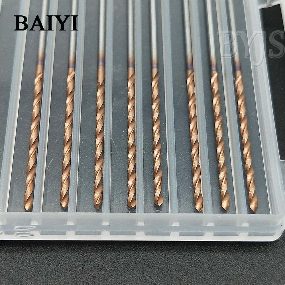 10pcs Carbide Alloy Drill Twist Coated Drill Bits 2.5mm Super Hard Stainless Twist Bit Straight Handle Solid Monolithic Drill