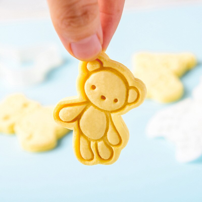 Diy Beer Cookie Cutter Baby Verjaardag Cake Cookie Fondant Stempel Wieg Cake Embosser Stempel Cake Decor Gereedschap Voor Baby Shower